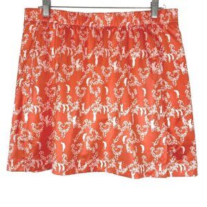 Nike Golf Fit Dry‎ Skort Skirt Golf Player Print Orange Athletic Women's Large
